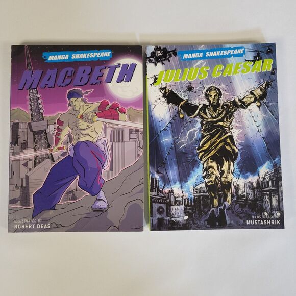 Lot of 6 Manga Shakespeare Books Set Hamlet Tempest Macbeth Caesar Lear Like It - Picture 6 of 16